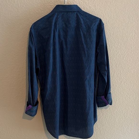 Robert Graham Blue Button-Up Shirt - Picture 7 of 9